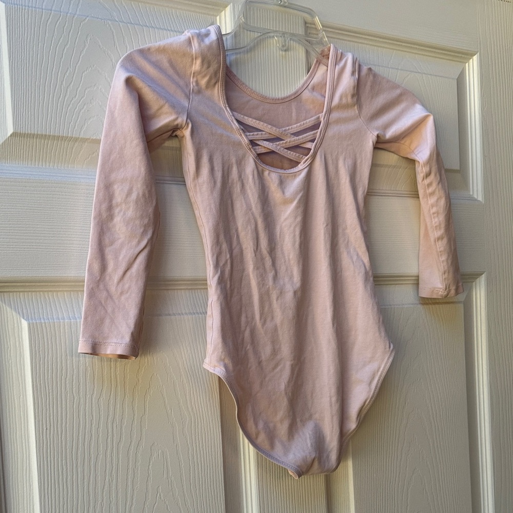 🩰 Leotard Pink Long Sleeve Ballet Dance size 8